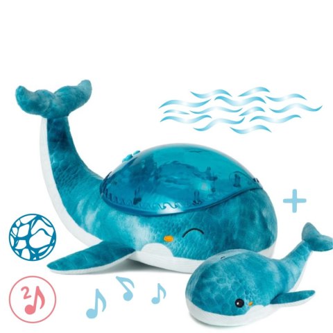 CLOUD B Lampka nocna Wieloryb niebieski