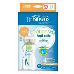 Dr.Browns Butelka szeroka szyjka 270 ml PP OPTIONS PLUS 2 PAK