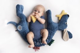 HENCZ 712 Sensoryczny Jamnik niebieski-ochraniacz do łóżeczka,osłonka,kokon,gniazdo niemowlęce, wałek do karmienia