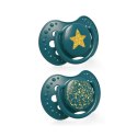 LOVI Smoczek silikonowy dynamiczny 0-3 m 2 szt Stardust green