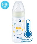 NUK Butelka FC+ 300 ml ze wskaźnikiem temperatury NIGHT smoczek sil. 6-18 M