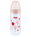 NUK Butelka FC+ PP 300 ml z wskaźnikiem temperatury smoczek silikonowy 0-6 m-cy M