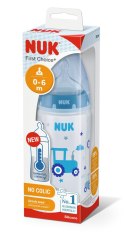 NUK Butelka FC+ PP 300 ml z wskaźnikiem temperatury smoczek silikonowy 0-6 m-cy M