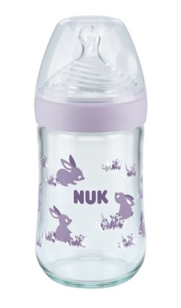 NUK Butelka szklana NATURE SENSE 240 ml z wskaźnikiem temperatury