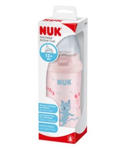 NUK Kubek ACTIVE CUP 300ml. ustnik silikonowy niekapek 12m-cy.KOTEK*