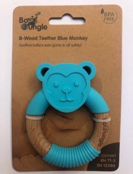 B-Gryzak drewniano-silikonowy Animals Blue Monkey
