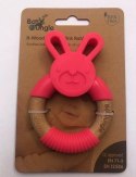 B-Gryzak drewniano-silikonowy Animals Pink Rabbit