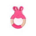 B-Gryzak drewniano-silikonowy Animals Pink Rabbit