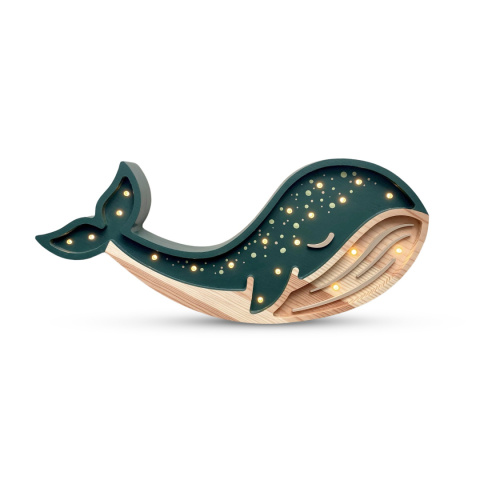 Lampka ręcznie robiona - Wieloryb zielony