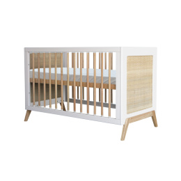 THEOBEBE - łóżeczko niemowlęce MARELIE white&beige 120x60 cm
