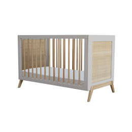 THEOBEBE - łóżeczko niemowlęce MARELIE grey&beige 60x120 cm