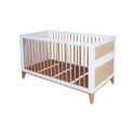 THEOBEBE - łóżeczko niemowlęce NAMI white&beige 140x70cm