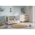 THEOBEBE - łóżeczko niemowlęce NAMI white&amp;beige 120x60cm