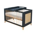 THEOBEBE - łóżeczko niemowlęce NAMI black&beige 120x60cm