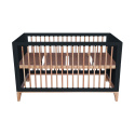 THEOBEBE - łóżeczko niemowlęce NAMI black&beige 140x70cm